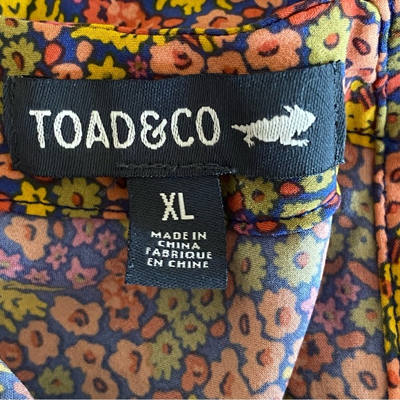 Toad & Co Sunkissed Liv Romper Floral Drawstring Sleeveless Travel Casual XL - Picture 8 of 13